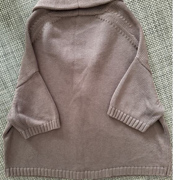 J JILL Silk/Cotton Short Sleeve Button Front Cardigan Sweater M Taupe/Beige - Picture 2 of 6